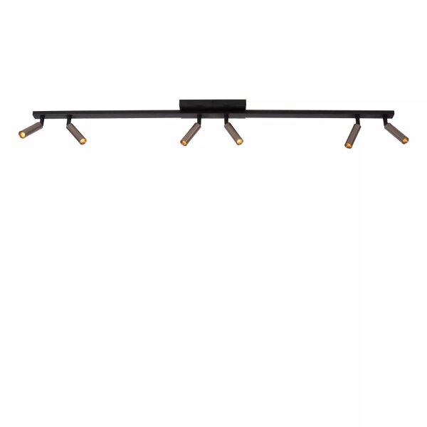 Flexibler Deckenspot Schwarz Kaffeebraun L:119 cm GU10