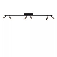 Flexibler Deckenspot Schwarz Kaffeebraun L:119 cm GU10