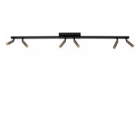 Flexibler Deckenspot Schwarz Kaffeebraun L:119 cm GU10
