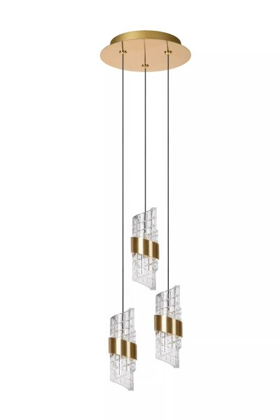 Moderne LED Hängelampe Gold B:25 cm 2700 K 3-flammig