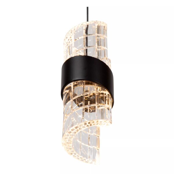 Moderne LED Hängelampe Schwarz B:25 cm 2700 K 3-flammig