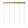 Moderne LED Pendelleuchte Gold L:84 cm 2700 K 5-flammig