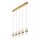 Moderne LED Pendelleuchte Gold L:84 cm 2700 K 5-flammig