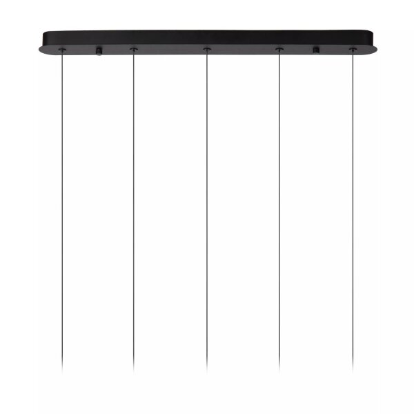 Moderne LED Pendelleuchte Schwarz L:84 cm 2700 K 5-flmg
