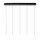 Moderne LED Pendelleuchte Schwarz L:84 cm 2700 K 5-flmg