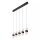 Moderne LED Pendelleuchte Schwarz L:84 cm 2700 K 5-flmg