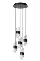 Moderne LED Pendelleuchte Schwarz L:30 cm 2700 K 5-flmg