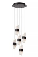 Moderne LED Pendelleuchte Schwarz L:30 cm 2700 K 5-flmg