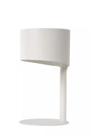 Wei&szlig;e Tischlampe Metall 28,5 cm klein E14 bis 40 W