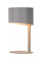 Graue Tischlampe Metall 28,5 cm klein E14 bis 40 W