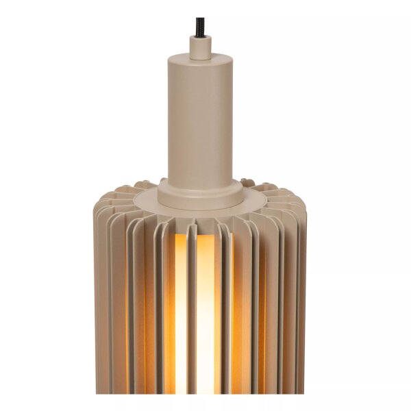 Lange Hängelampe Glas Aluminium Taupe L:164 cm 5-flmg