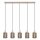 Lange Hängelampe Glas Aluminium Taupe L:164 cm 5-flmg