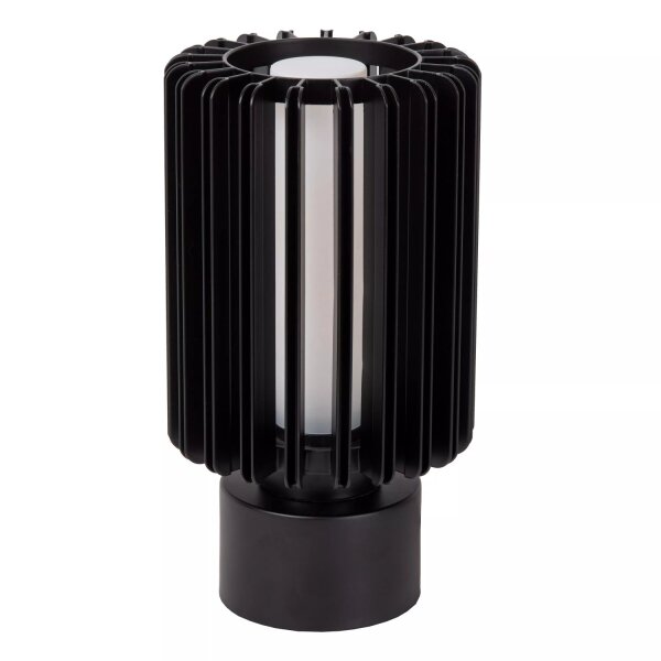Tischleuchte Schwarz Aluminium Glas E27 27 cm Modern
