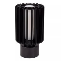 Tischleuchte Schwarz Aluminium Glas E27 27 cm Modern