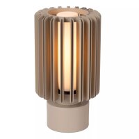 Tischleuchte Taupe Aluminium Glas E27 27 cm Modern