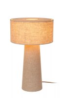 Tischlampe Stoff Taupe 50 cm hoch E27 bis 40 W Modern