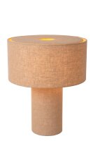 Tischlampe Stoff Taupe 52 cm groß E27 bis 40 W...