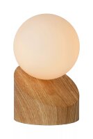 Natürliche Tischleuchte Glas Metall in Holz G9 16 cm