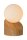 Natürliche Tischleuchte Glas Metall in Holz G9 16 cm