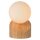 Natürliche Tischleuchte Glas Metall in Holz G9 16 cm