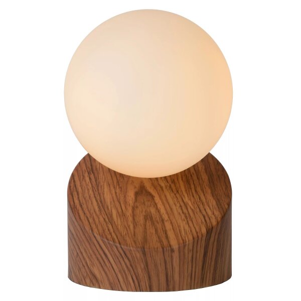 Natürliche Tischleuchte Glas Kugel Metall G9 16 cm