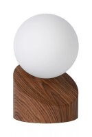 Natürliche Tischleuchte Glas Kugel Metall G9 16 cm