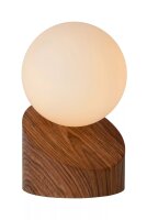 Natürliche Tischleuchte Glas Kugel Metall G9 16 cm