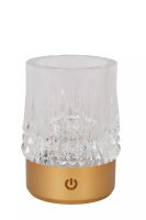 LED Akku Tischlampe 3-er Set Gold Touch dimmbar 10,3 cm