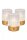 LED Akku Tischlampe 3-er Set Gold Touch dimmbar 10,3 cm