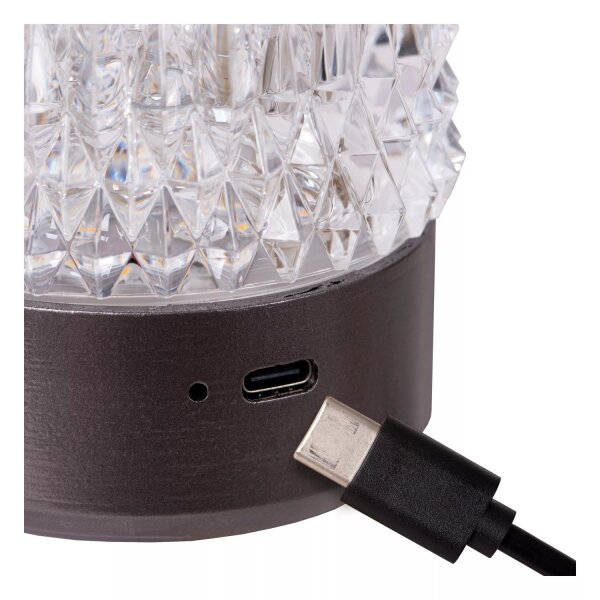 LED Akku Tischlampe 3-er Set Schwarz Touch 3 W dimmbar