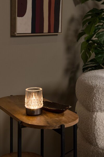 LED Akku Tischlampe 3-er Set Schwarz Touch 3 W dimmbar