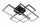 LED Deckenleuchte Metall Schwarz L:65 cm 2700-4000 K