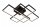 LED Deckenleuchte Metall Schwarz L:65 cm 2700-4000 K