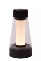 LED Akku Tischleuchte Schwarz IP44 USB 12 h dimmbar