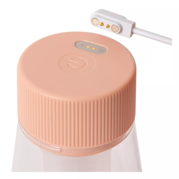 LED Akku Tischleuchte Pink IP44 USB 12 h dimmbar