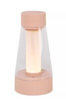 LED Akku Tischleuchte Pink IP44 USB 12 h dimmbar