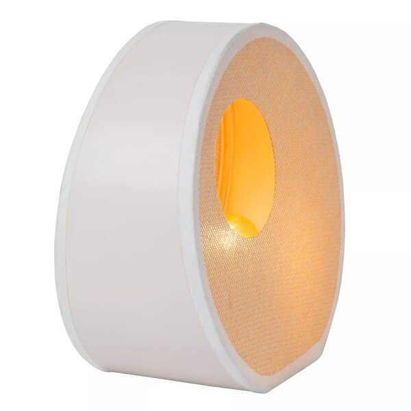 Dekorative Tischlampe Papier Beige Weiß H:26,5 cm E14