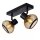 Deckenspot Industrial Schwarz Gold E14 L:26 cm flexibel