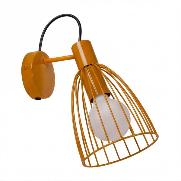 Wandspot Kinder Ockergelb Metall E27 schwenkbar B:15 cm