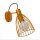 Wandspot Kinder Ockergelb Metall E27 schwenkbar B:15 cm