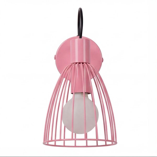 Wandstrahler Kinder Pink Metall E27 schwenkbar B:15 cm