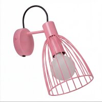 Wandstrahler Kinder Pink Metall E27 schwenkbar B:15 cm
