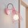 Wandstrahler Kinder Pink Metall E27 schwenkbar B:15 cm