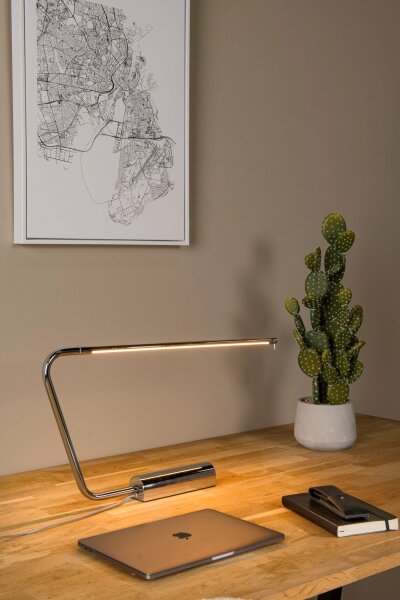 LED Tischlampe Touch dimmbar in Chrom 9 W 2700 K 33 cm