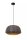 Runde Pendelleuchte Seegras Schwarz E27 Ø47 cm Modern