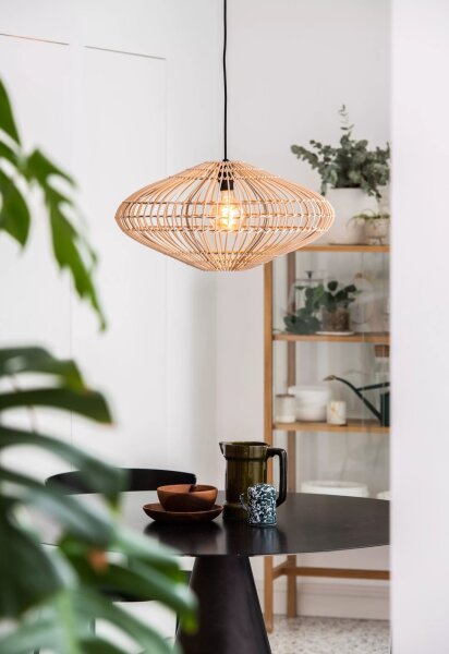 Natürliche Hängeleuchte Rattan Natur Industrial Ø56 cm