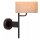 Wandlampe Stoffschirm Metall Beige Schwarz E27 H:50 cm