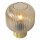 Tischlampe Glasschirm Metall Bernstein Gold E27 24,5 cm
