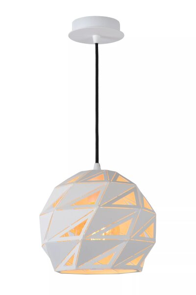 Stylische Hängeleuchte Metall Weiß Ø25 cm E27 Modern