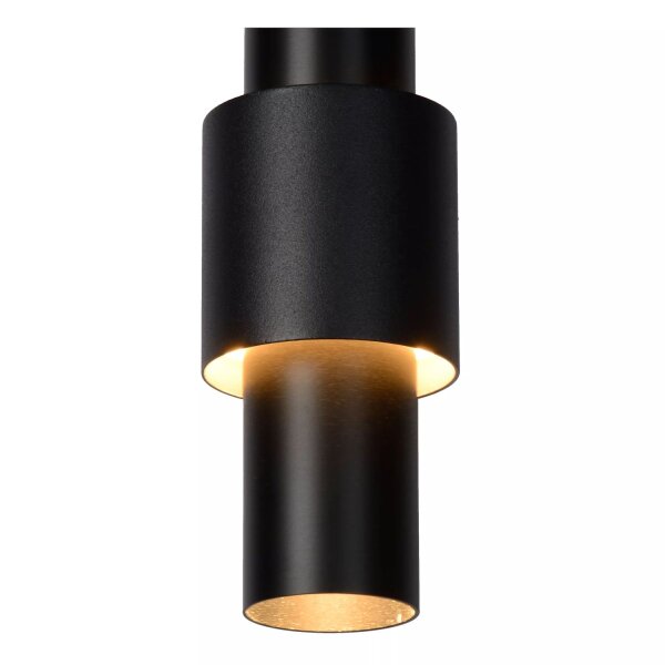 LED Pendelleuchte Metall Schwarz B:28 cm 2700 K 3-flmg